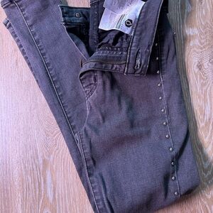 Levi's Women Studded Mile High Jeggings - Dark Gray Size 24 Short